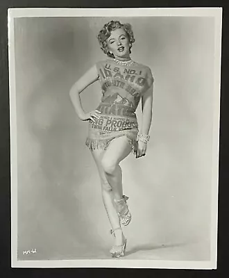 1951 Marilyn Monroe Original Photo Leaf Pinup Earl Theisen Potato Sack Dress • £401.59