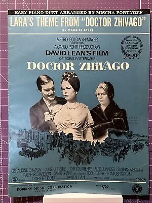 Lara's Theme From Doctor Zhivago Piano Duet 1967 F-Major Mischa Portnoff • $9.99