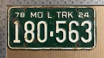 1978 Missouri Truck License Plate 180-563 24000 Pound Heavy Trucking 12903 • $7.38