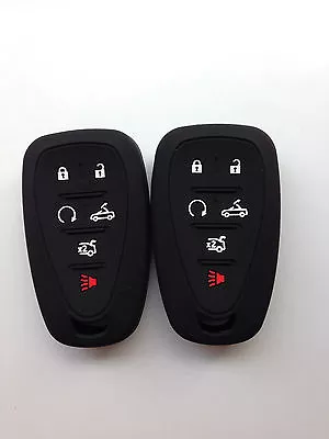 2pcs Black Fob Remote Key Cover For 2016-2021 Chevrolet CAMARO CONVERTIBLE SMART • $8.39