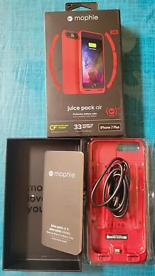 Mophie Juice Pack Air Red Protective Battery Case Wireless Pwr IPhone 7 plus • $25