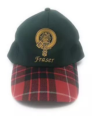 Scottish Clan Crest Tartan Baseball/Golf Cap - Fraser • £17.50