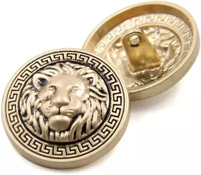 10PCS Clothes Buttons - Fashion Lion Head Sewing Button Round Shaped Metal Butto • $16.99