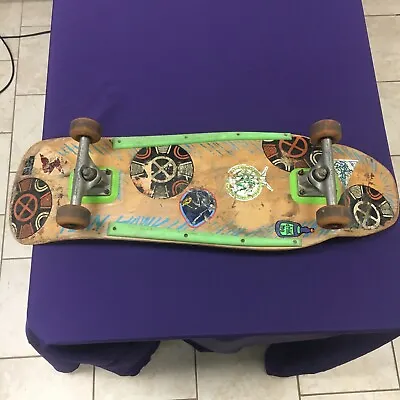 Vintage 80s Powell Tony Hawk Medallion Complete Skateboard Deck Rare Cockroach • $700