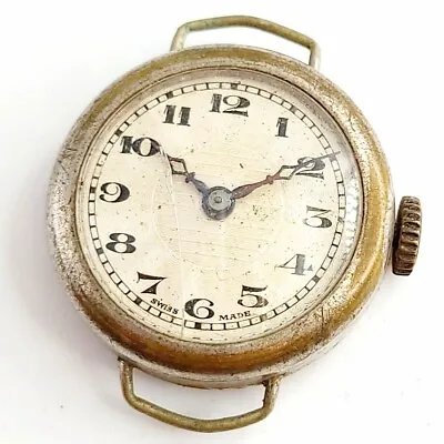 £30 • Buy ANTIQUE 1910s 1920s VINTAGE WRISTWATCH TRENCH STYLE WRIST WATCH OLD 