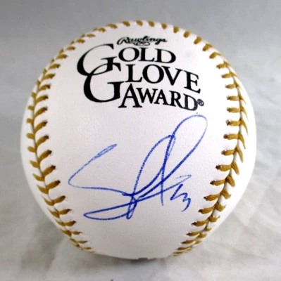 $68.50 • Buy Salvador Perez / Autographed Golden Glove Award OML Baseball In Cube  / JSA