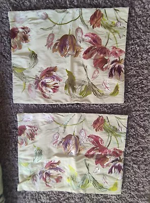 2 Laura Ashley Gosford Cranberry Embroidered  Cushion Covers • £16