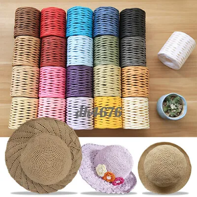 £5.15 • Buy 200M/Roll 100%Raffia Straw Yarn Hand Crocheting Yarn For Diy Handmade Hats Bags