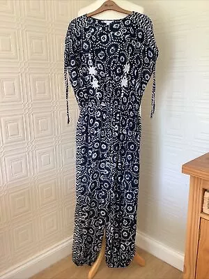 £12.99 • Buy Fabulous Monsoon Jumpsuit Navy Mix,size Medium Vgc