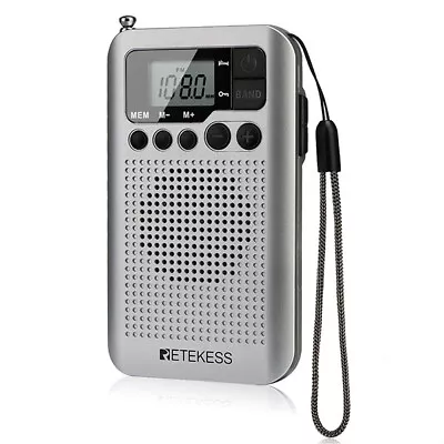 Retekess TR106 Pocket FM/AM Radio Receiver Mini Speaker Walking For Sporting US • $16.99