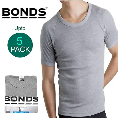 Bonds Multi Pack Crew Neck Raglan Blank Plain Basic Mens Grey T‑shirt Tee Top • $14.35