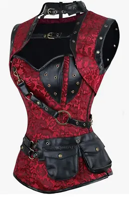 Charmian Women's Steampunk Spiral Steel Boned Vintage Retro Corset Tops Bustier • $44.95