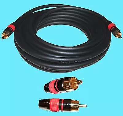 Ultra Gold SUBWOOFER Digital Audio Video Cable 25 Ft NEW AV THX Interconnect  • $28.19