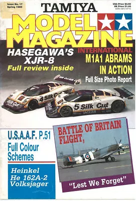 TAMIYA MAGAZINE 17 WW2 P-51_He162 JG_TATRA 815_JAGUAR XJR_FERRET Mk.2_M1A1 ABRAM • $3.95