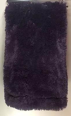 THRO By Marlo Lopez Home Faux Fur Throw Soft Blanket Eggplant Purple 50  X 60  • $40