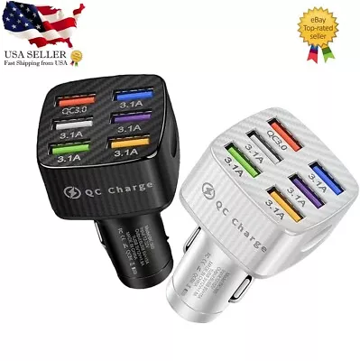  Blitz Car Charger Adapter 6 USB Multi Port Fast Charger Include QC 3.0+5   • $8.10