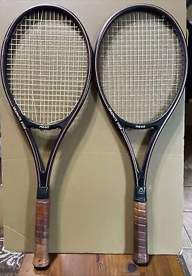 2 AMF Head Graphite Edge Tennis Racquet W/ Cover Made In USA Vtg. 80’s • $45