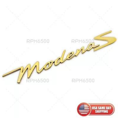 Maserati Modena S Fender Marker Nameplate Logo Emblem Badge Sport Gold Chrome • $39.99