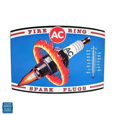 $49 • Buy AC Delco Fire Rings Spark Plugs Thermometer Tin Sign 14  X 10.27 