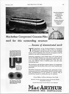 1929 Print Ad * Goodyear Zeppelin Airship Akron OH * James Brady Home Gladstone • $46.99