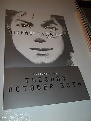 Rare Original Vintage 2001~ MICHAEL JACKSON Invincible~ PROMO Album Flat Poster • $49.95