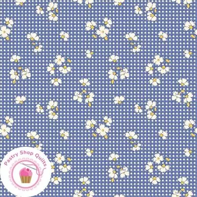 Marcus Fabrics AUNT  GRACE SIMPLY CHARMING 350248 Blue Floral Quilt 30's REPRO • $6.75