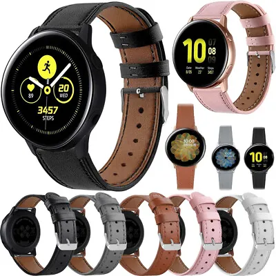 Genuine Leather Band For Samsung Galaxy Watch 6 5 Pro 45mm 4 40/44mm 47mm Active • $13.95