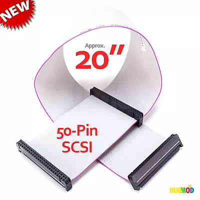 $7.49 • Buy NEW 20  50-Pin SCSI Internal Ribbon Flat Cable F/F 3-Connector 2-Device Drive