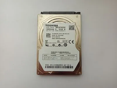 Toshiba MK3275GSX 320 GB 2.5  Laptop Hard Drive SATA • £5.98