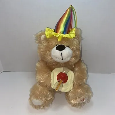 Singing Dancing Birthday Plush Bear Brown Music Spinning Birthday Message • $16.58