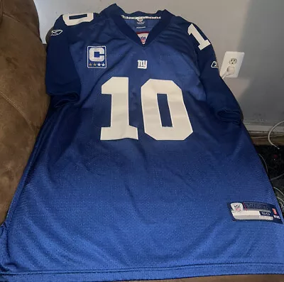 $87.51 • Buy Eli Manning Football Jersey New York Giants Onfield Reebok Captains Patch Sz 50