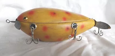 10  Giant Fishing Lure Candy Dish Lidded Trinket Box Lake Cabin Man Cave Decor • $32.99