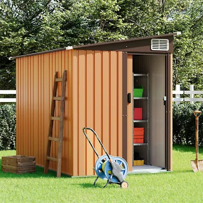 7x5 Ft Metal Garden Outdoor Storage Shed With Sliding Lockable Door And Vents • $227.99