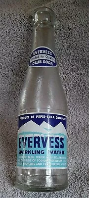 VINTAGE RARE Evervess 7 Oz Sparkling Water Soda Bottle - Pepsi Cola  • $249.99