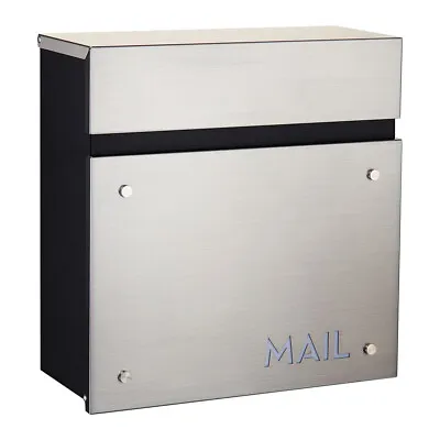 OPEN BOX - Wall Mount Locking Mailbox - The Dalton SS 14.25 H X 14 W X 5.75 D • $49