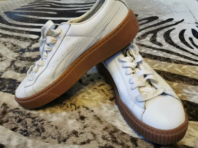 $48 • Buy White Leather Puma Fenty Sneakers Trainers UK7 EUR 40.5