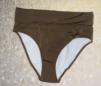 £3.99 • Buy Brown Bikini Bottoms/briefs Size  Xl (uk 16-18) Fold Over 3 Way Wear