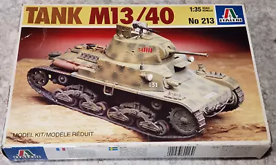 ITALERI 1/35 Italian Tank M13/40 Fiat-Ansaldo #213 New In Open Box • $26