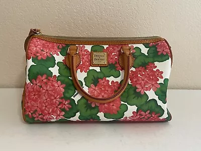 Rooney & Bourke Hydrangea Floral Satchel Barrel Bag • $75