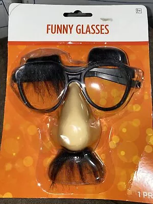 Fuzzy  Groucho Marx Beagle Glasses Nose Mustache Hair Funny Face Glasses • $6