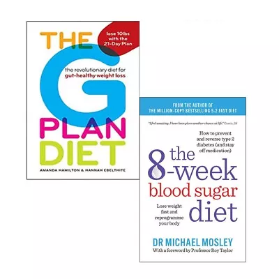 Michael Mosley 8-Week Blood Sugar Diet 2 Books Collection Set (The G Plan Diet) • £10.99