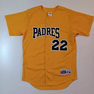 Vintage San Diego Padres Majestic Jersey Sz S Yellow #22 Made In USA Stitched • $40