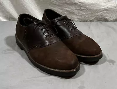H.S. Trask High-Quality Brown Leather Lace-Up Oxford Shoes US Men's 14 EXCELLENT • $39.95