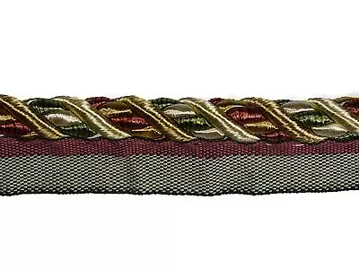 Trimland Cavalier 1034T 8756 GREEN DUSTY ROSE VANILLA Decorative Cording W/ Lip • $2.49