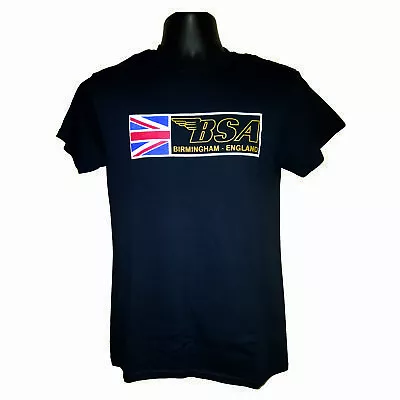 BSA Birmingham England Union Jack Licensed T-Shirt Available In 7 Sizes NEW • £10.99