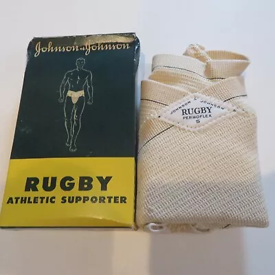 Vintage Johnson & Johnson Rugby Jockstrap Athletic Supporter Size S New In Box • $125