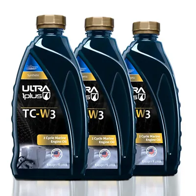 Ultra1Plus TC-W3 2-Cycle Synthetic Marine 2T Motor Oil | 3 Pack QTS • $53.24