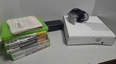 Microsoft Xbox 360 S HD 250GB Console Bundle-White Tested W/ 17 Games Model 1439 • $99.99