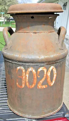 VTG Antique 10 Gallon Milk Can Dairy Farm Cream Barn PRIMITIVE Canister Steel • $39.99