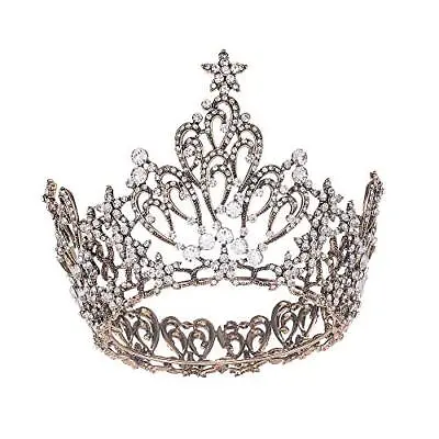 Baroque Crown For Women Rhinestone Vintage Wedding Queen Crown Bridal Tiara C... • $25.72